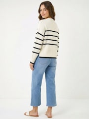 Roman White Stripe Knit Jumper - Image 4 of 4