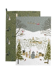 Sophie Allport Set of 2 Festive Forest Tea Towel - Bild 1 von 2
