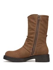 Blowfish Malibu Brown Venice 2 Regular Fit Biker Boots - Image 2 of 7