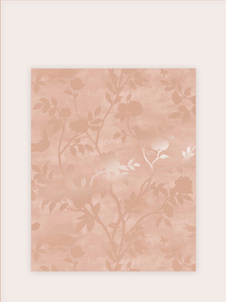 Laura Ashley Blush Eglantine Silhoutte 10M Wallpaper - Image 2 of 4