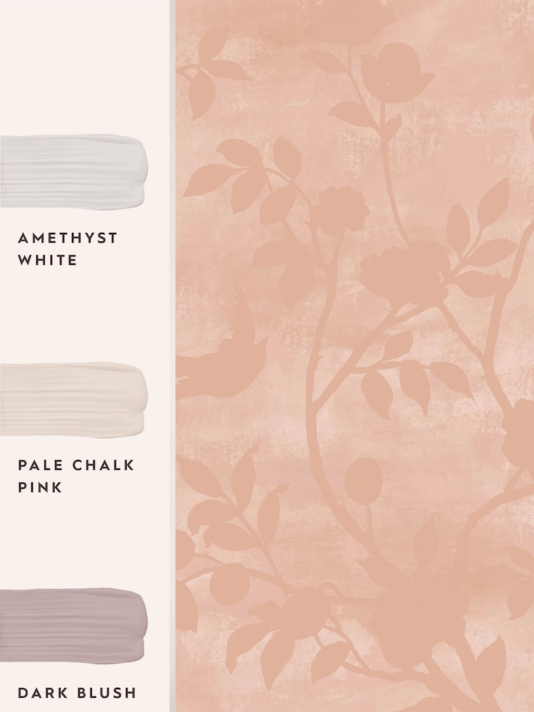 Laura Ashley Blush Eglantine Silhoutte 10M Wallpaper - Image 4 of 4