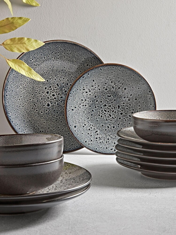 Set of 6 Dark Grey Afilia Pasta Bowls - Image 1 of 3