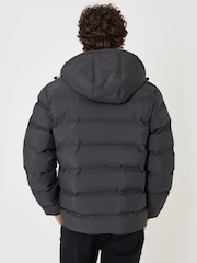 Threadbare Grey Wadded Hooded Jacket - Image 3 of 5