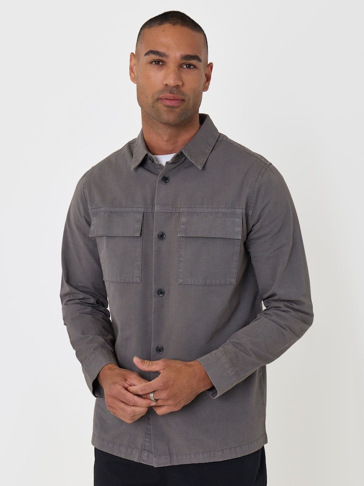 رمادي - Threadbare Cotton Patch Pocket Shacket - صورة 5 من 5 رمادي - Threadbare Cotton Patch Pocket Shacket - صورة 5 من 5