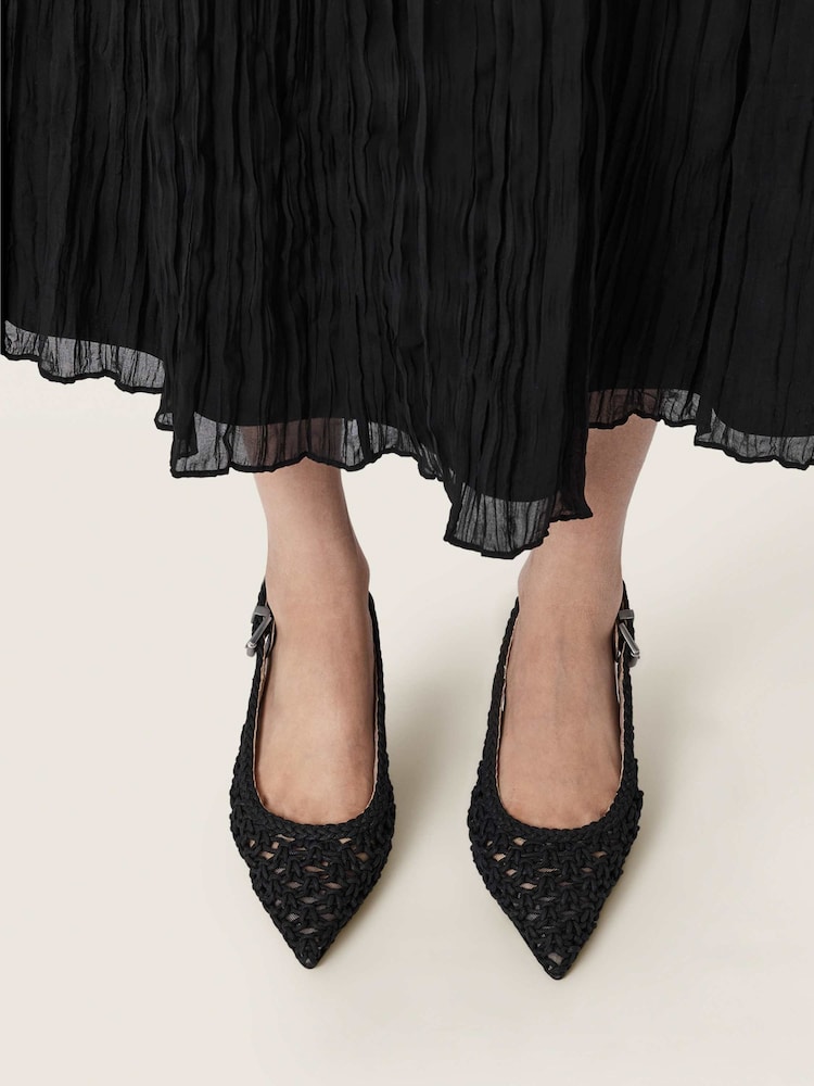 AllSaints Black Violet Slingbacks - Image 1 of 7 AllSaints Black Violet Slingbacks - Image 1 of 7