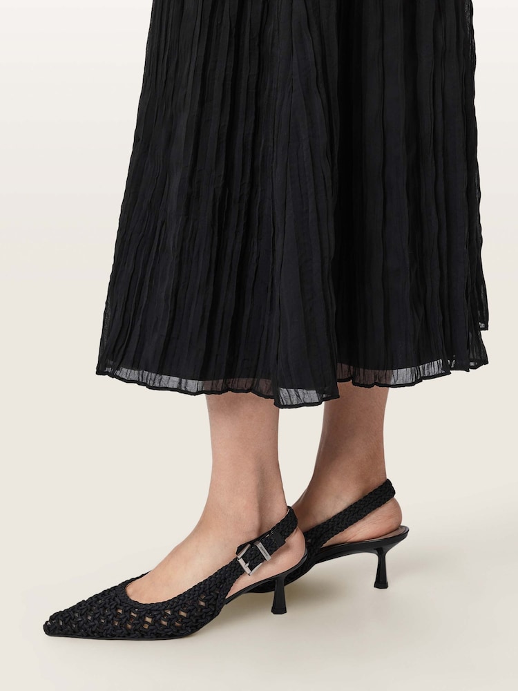 AllSaints Black Violet Slingbacks - Image 2 of 7 AllSaints Black Violet Slingbacks - Image 2 of 7