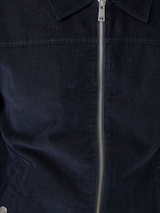 Threadbare Blue Cotton Corduroy Harrington Jacket - Image 2 of 5