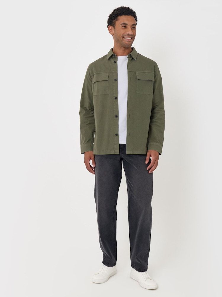 أخضر - Threadbare Cotton Patch Pocket Shacket - صورة 2 من 5