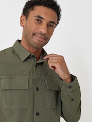 أخضر - Threadbare Cotton Patch Pocket Shacket - صورة 5 من 5