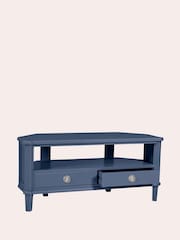 Laura Ashley Dusky Seaspray Henshaw 2 Drawer Corner TV Stand - Image 4 of 5