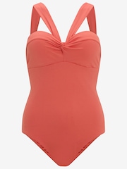Mint Velvet Red Ruby Bandeau Swimsuit - Image 3 of 4