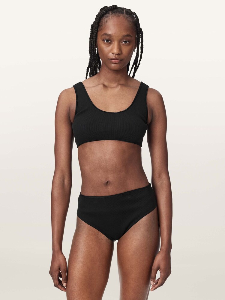 AllSaints Black Mylah Bralette - Image 1 of 6 AllSaints Black Mylah Bralette - Image 1 of 6