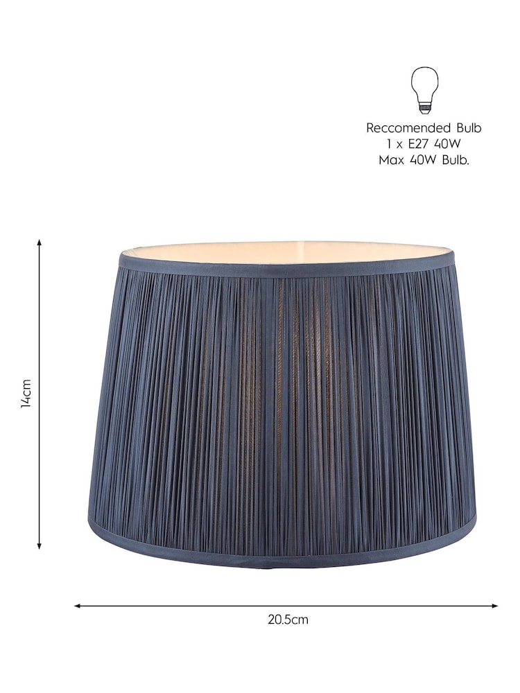 Laura Ashley Midnight Blue Hemsley Pleated Silk Empire Easyfit Lamp Shade - Image 6 of 6 Laura Ashley Midnight Blue Hemsley Pleated Silk Empire Easyfit Lamp Shade - Image 6 of 6