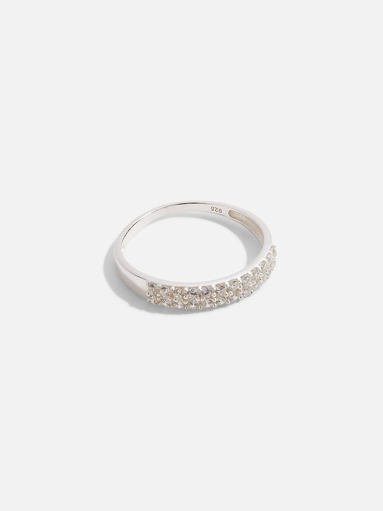 Accessorize White Encrusted Band Ring - Image 1 of 2