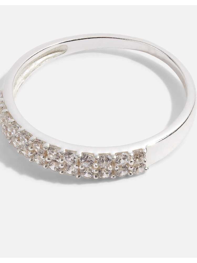 Accessorize White Encrusted Band Ring - Image 2 of 2