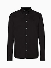 AllSaints Black Hawthorne Long Sleeved Shirt - Image 6 of 8