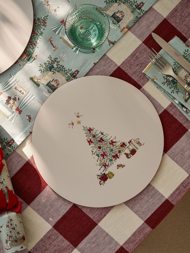 Sophie Allport Set of 4 Neutral Stone Cosy Christmas Placemats - Image 1 of 3 Sophie Allport Set of 4 Neutral Stone Cosy Christmas Placemats - Image 1 of 3