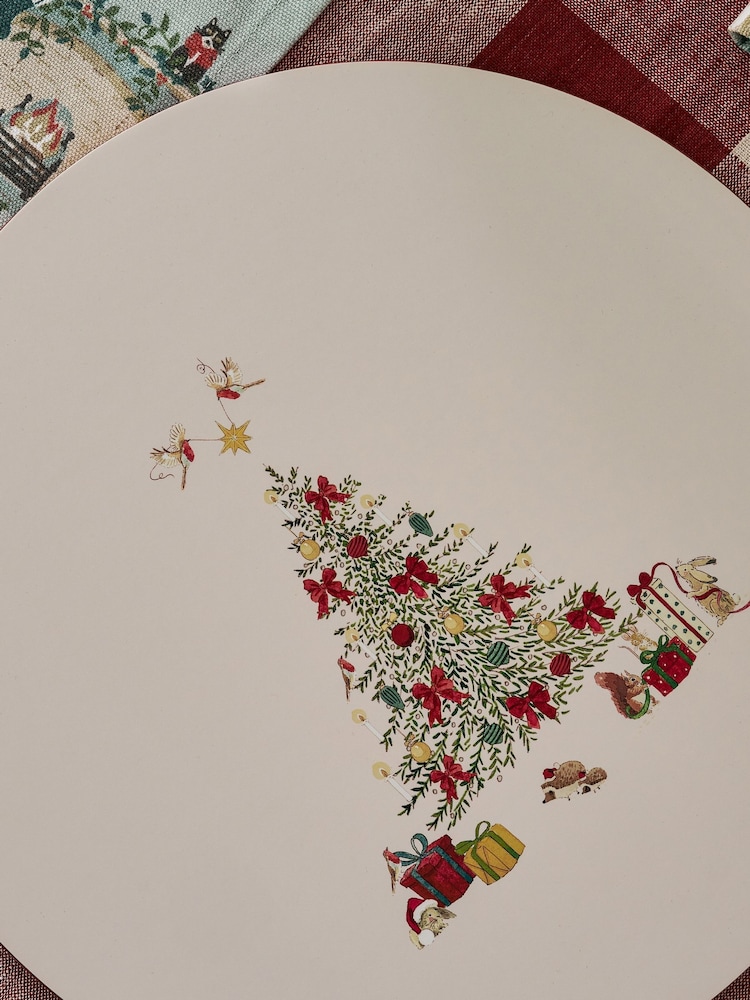 Sophie Allport Set of 4 Neutral Stone Cosy Christmas Placemats - Image 2 of 3 Sophie Allport Set of 4 Neutral Stone Cosy Christmas Placemats - Image 2 of 3
