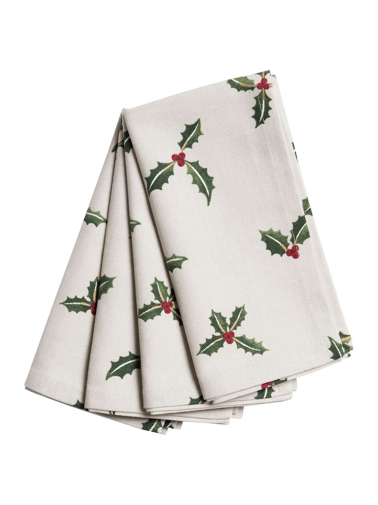 Sophie Allport Set of 4 Holly & Berry Napkins - Bild 1 von 1