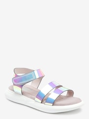 Metallic Memory Foam Sporty Sandals - Image 2 of 5