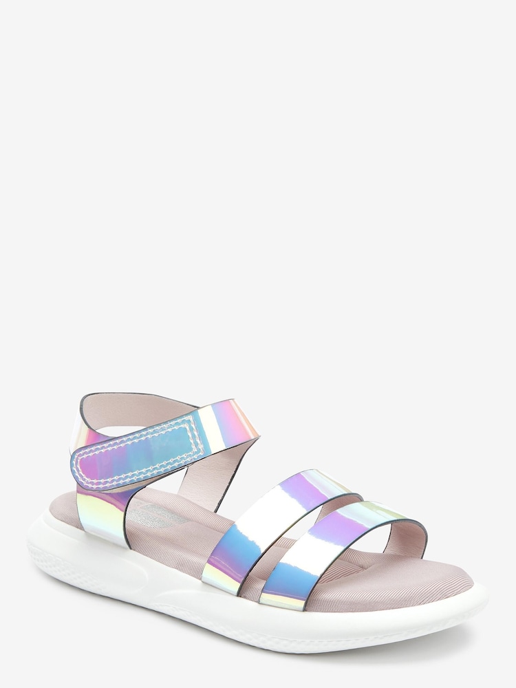 Metallic Memory Foam Sporty Sandals - Image 2 of 5