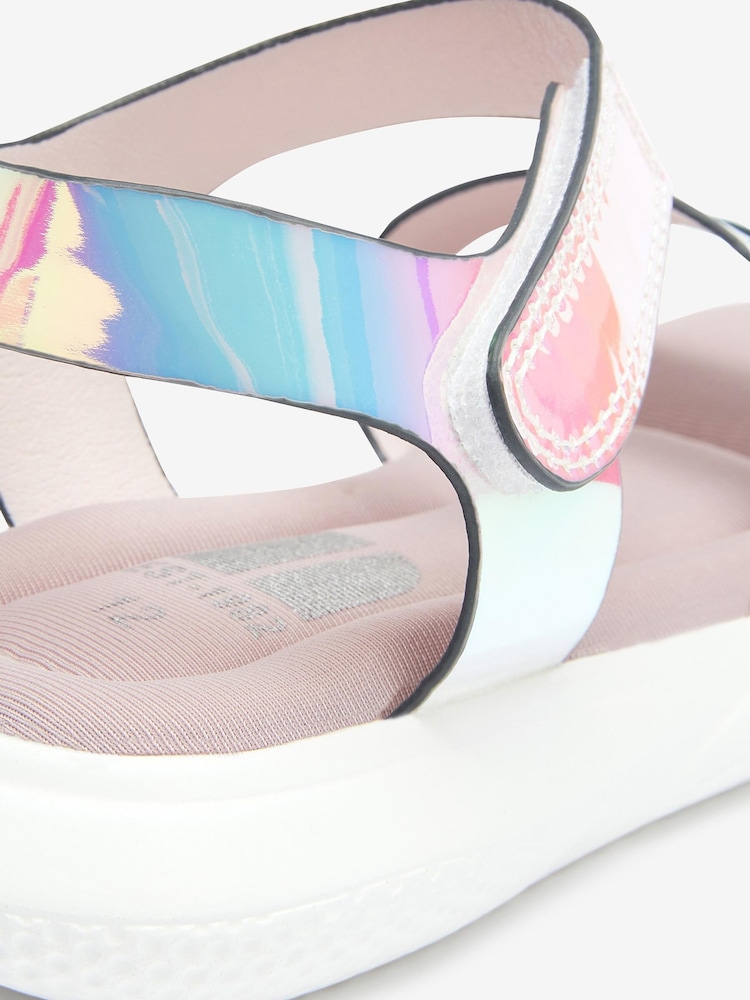 Metallic Memory Foam Sporty Sandals - Image 5 of 5