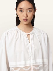 AllSaints White Colette Top - Image 4 of 8