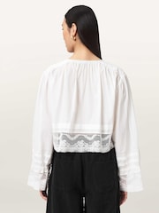 AllSaints White Colette Top - Image 6 of 8