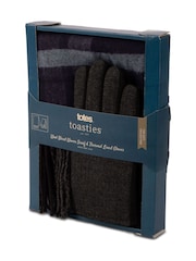 Totes Mens Wool Blend Winter Scarf and Thermal Lined Gloves - Imagen 4 de 4