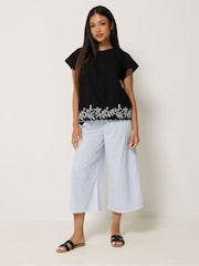 Blau - M&Co Petite Culottes mit weitem Bein - Bild 2 von 5