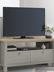 Dove Grey Malvern Oak Effect Up to 46 inch Corner TV Unit - Image 1 of 6