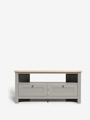 Dove Grey Malvern Oak Effect Up to 46 inch Corner TV Unit - Image 2 of 6