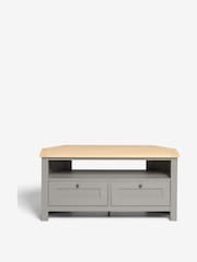 Dove Grey Malvern Oak Effect Up to 46 inch Corner TV Unit - Image 5 of 6