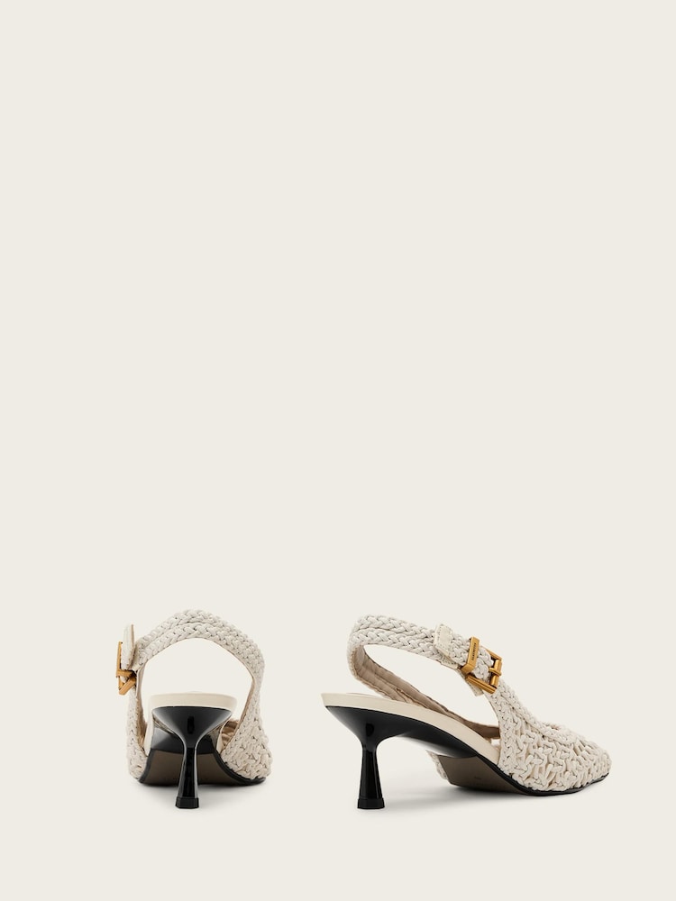 AllSaints White Violet Slingbacks - Image 7 of 7 AllSaints White Violet Slingbacks - Image 7 of 7