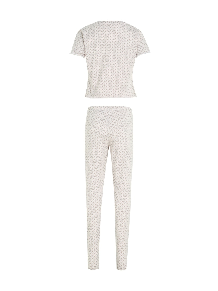 Tommy Hilfiger Cream Established Pyjama Leggings Set - Image 2 of 4