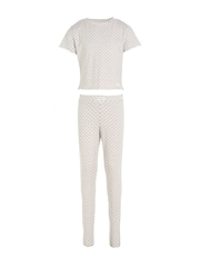 Tommy Hilfiger Cream Established Pyjama Leggings Set - Image 3 of 4