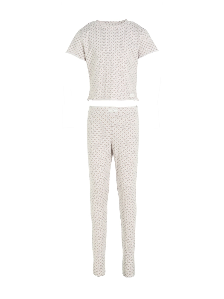 Tommy Hilfiger Cream Established Pyjama Leggings Set - Image 3 of 4