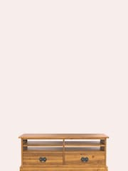 Laura Ashley Honey Gold Garrat 2 Drawer TV Stand - Image 3 of 8