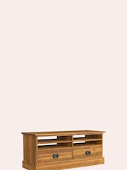 Laura Ashley Honey Gold Garrat 2 Drawer TV Stand - Image 4 of 8