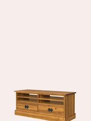Laura Ashley Honey Gold Garrat 2 Drawer TV Stand - Image 5 of 8