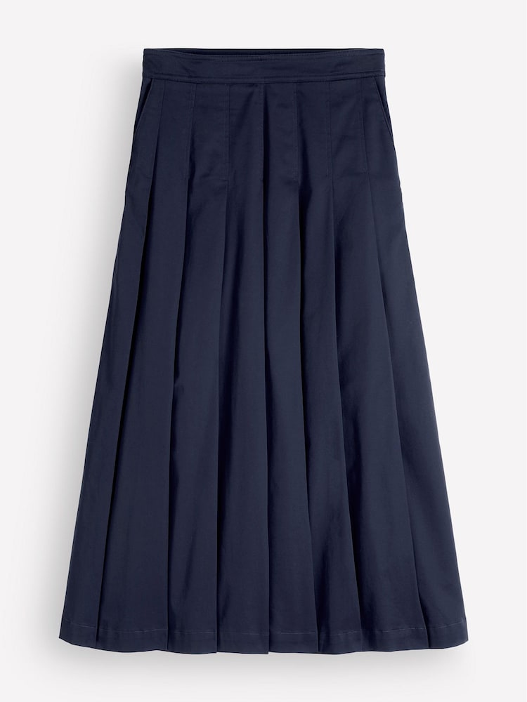 Boden Blue Aya cotton sateen Midi Skirt - Image 5 of 5