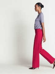 Boden Pink Straight Leg Ponte Trousers - Image 3 of 5