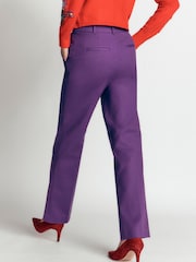 Boden Purple Canonbury Cotton Trousers - Image 3 of 6