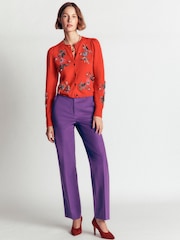 Boden Purple Canonbury Cotton Trousers - Image 4 of 6