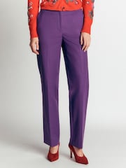 Boden Purple Canonbury Cotton Trousers - Image 5 of 6