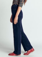 Boden Navy Blue High Rise Cord Column Jeans - Image 5 of 7