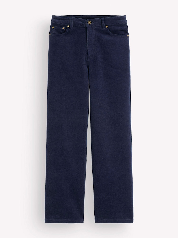 Boden Navy Blue High Rise Cord Column Jeans - Image 7 of 7