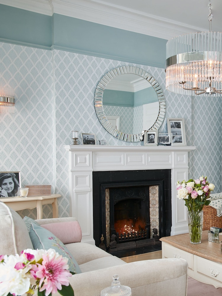 Laura Ashley Duck Egg Florin 10M Wallpaper - Image 1 of 4 Laura Ashley Duck Egg Florin 10M Wallpaper - Image 1 of 4
