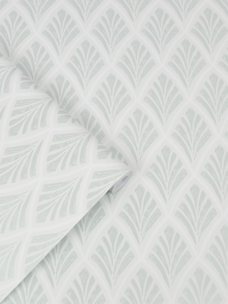 Laura Ashley Duck Egg Florin 10M Wallpaper - Image 2 of 4