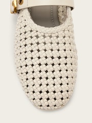 AllSaints White Sabine Woven Flats - Image 7 of 7
